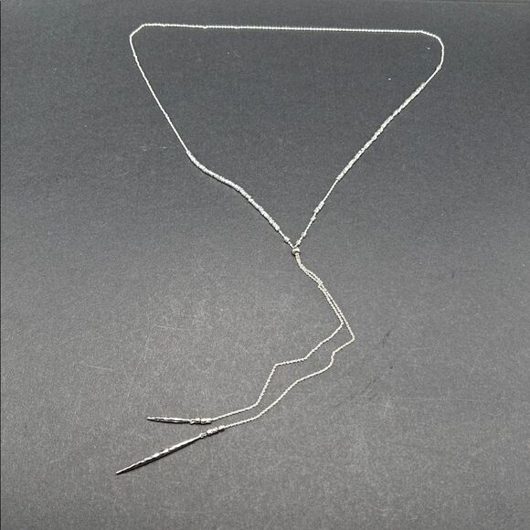 Gorjana Laguna Silver Y Shaped Necklace Dainty Evening Holiday - Picture 3 of 8